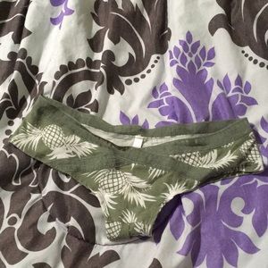 Green and white PINK Victoria’s Secret panties